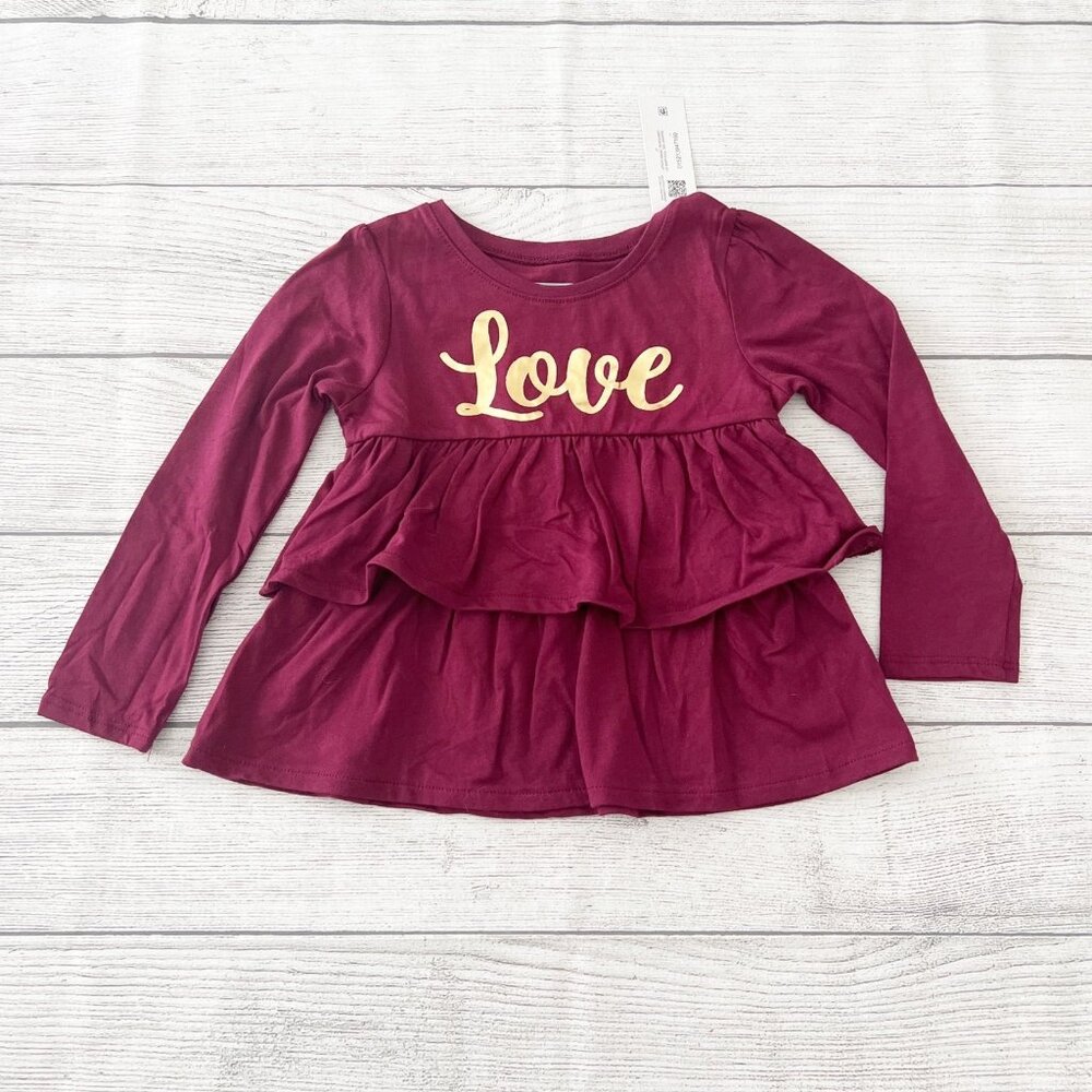 NWT Garanimals Love Peplum Shirt
